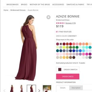 Azazie Dress - style "Bonnie" - color Cabernet